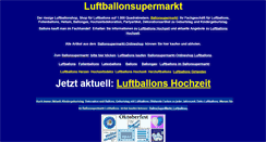 Desktop Screenshot of luftballonsupermarkt.de